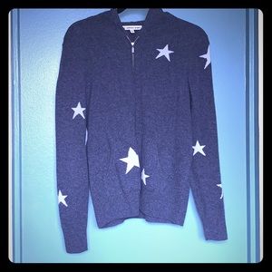 100% Cashmere Star Zip Hoodie